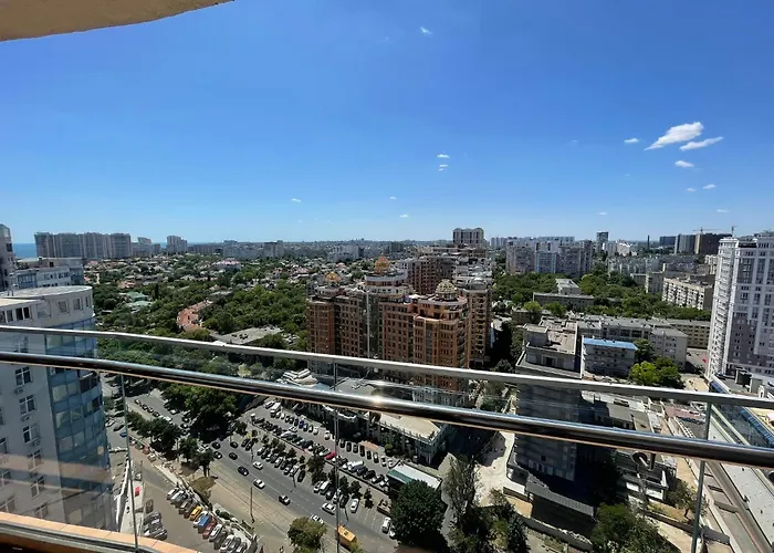 Apartman в аркадии в стиле лофт с большой лоджией прекрасным видом на море и город! *